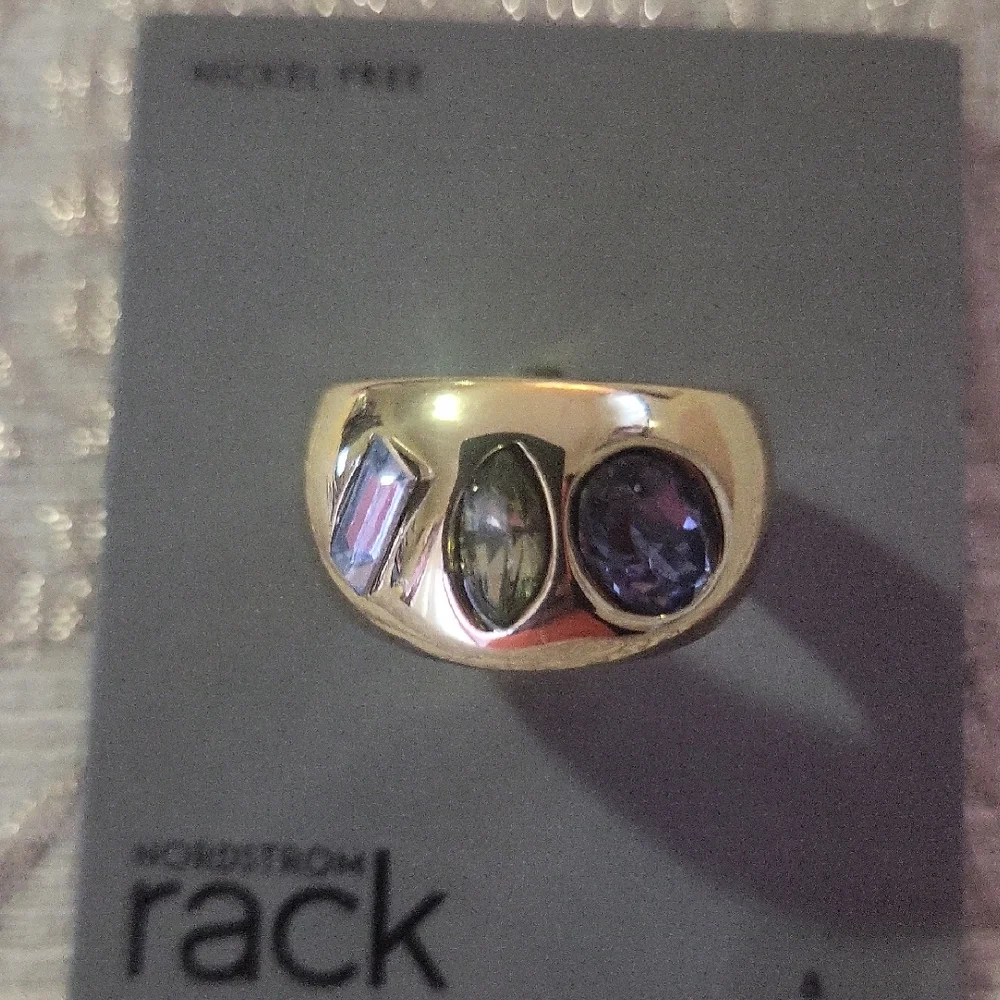 Nordstrom Gold Ring with Multicolored Stones
